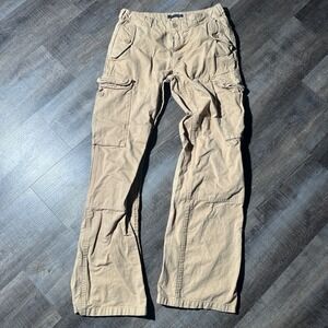 Brandy Melville Wide Leg Cargo Pants in Khaki